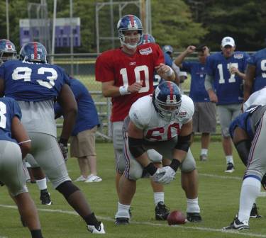 NY Giants quarterback Eli Manning