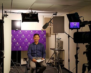 Brian Tang on Global News Toronto via UAlbany's on-campus studio.