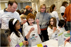 Kids gather round at 2010 UAlbany LEGO League Expo