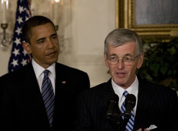 Congressman John McHugh, University at Albany alum and President Barack Obama
