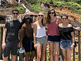 Students in U.S.-Taiwan PIRE program take a photo while sightseeing in Taipei.