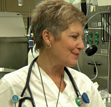 Registered nurse with stethescope