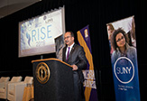 President Rodríguez speaks at the RISE 2019 conference.