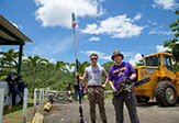 CEHC students take photo during volunteer recovery efforts in Puerto Rico.