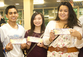 UAlbany freshmen Gabriel Martinez, Camy Liang, and Elizabeth Maldonado