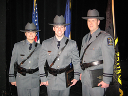 From left, officers Johanna Fitch, Aaron Cady, and Nicholas Sidoti. 