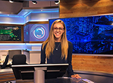 Ashley Williamson, Class of 2020, job shadows meteorologists at WBZ - CBS Boston News.