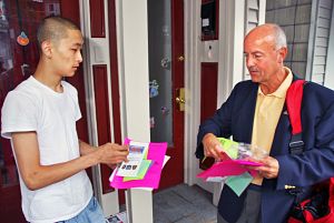 Tom Gebhardt, director of Personal Safety & Off-Campus Affairs, and neighborhood resident