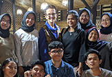 Mary McCarthy in Indonesia last year with students and colleagues.