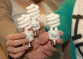 Use of florescent bulbs like these have dramatically cut down campus electricity usage