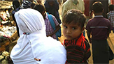Rohingya refugees are shown in a Bangladesh camp 