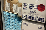 Cartons of eggs at the pantry