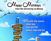 UAlbany's winning Holiday Card 2018
