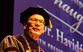 President Havidán Rodríguez addresses the Inauguration audience