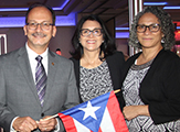 UAlbany President Havidán Rodríguez and his wife, Rosy Lopez, center, at the ceremony. 