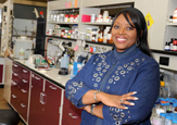 Chemist Rabi Musah in her UAlbany labs