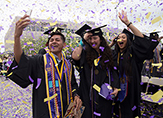 Students celebrate at UAlbay's 2018 undergraduate commencement ceremony.