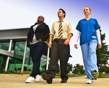 Walking to raise money for AIDS awareness.