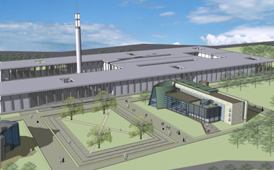 Rendering of new School of Business building.