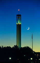 The Carillon Tower at night
