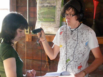 From left, actress Colleen Lovett and recent graduate Dan Foerste. 