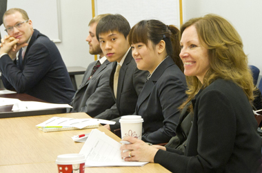 Theresa Pardo and students