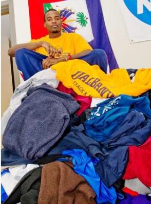 University at Albany student Alie Beauvais donated clothing to Haiti