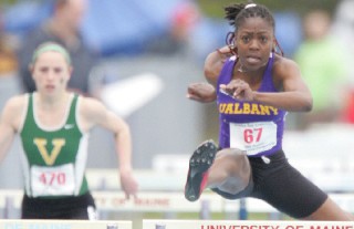 UAlbany indoor track athlete Kamilah McShine