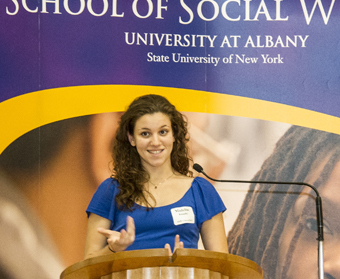 UAlbany School of Social Welfare student and 'navigator' Madeline Knopfler