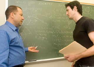 UAlbany professor Cristian Lenart with student  Arthur Lubovsky