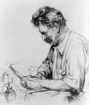 Etching of Albert Schweitzer