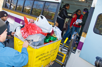 Hundreds of toys and other gifts are delivered to Parsons Child and Family Center, just one of the ways the UAlbany community participates in holiday volunteerism.
