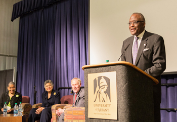 President Jones honors Carlotta Walls LaNier at UAlbany