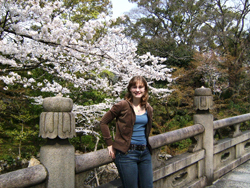 UAlbany student Holly Baranowski in Japan.