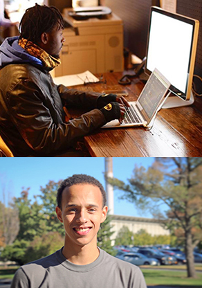 UAlbany Students Camirr Sanders, top, and Felix Abreu