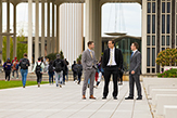Pictured are students from the School of Business on UAlbany's uptown campus. 