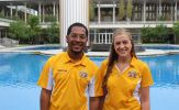 Orientation leaders Christian Ramos and Aubrey Salamone 