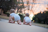 twins crawling
