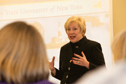 SUNY Chancellor Nancy Zimpher Speaks at Rockefeller College