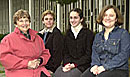 At left, Professor of Russian Sophia Lubensky of the Department of Languages, Literatures, and Cultures, with students.
