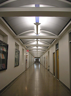 Renovated Milne Hall corridor