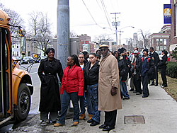 Students from the Liberty Partnership Program embark on a guided tour of Arbor Hill as part of a new cultural immersion project developed by the UAlbany CEMHD Education Core.