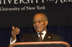 Jamaica's Governor General Kenneth O. Hall lectures on the Caribbean and the global economy