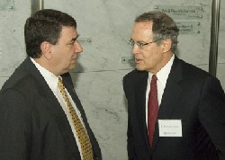 UAlbany Interim President George M. Philip and Albany Attorney E. Stewart Jones