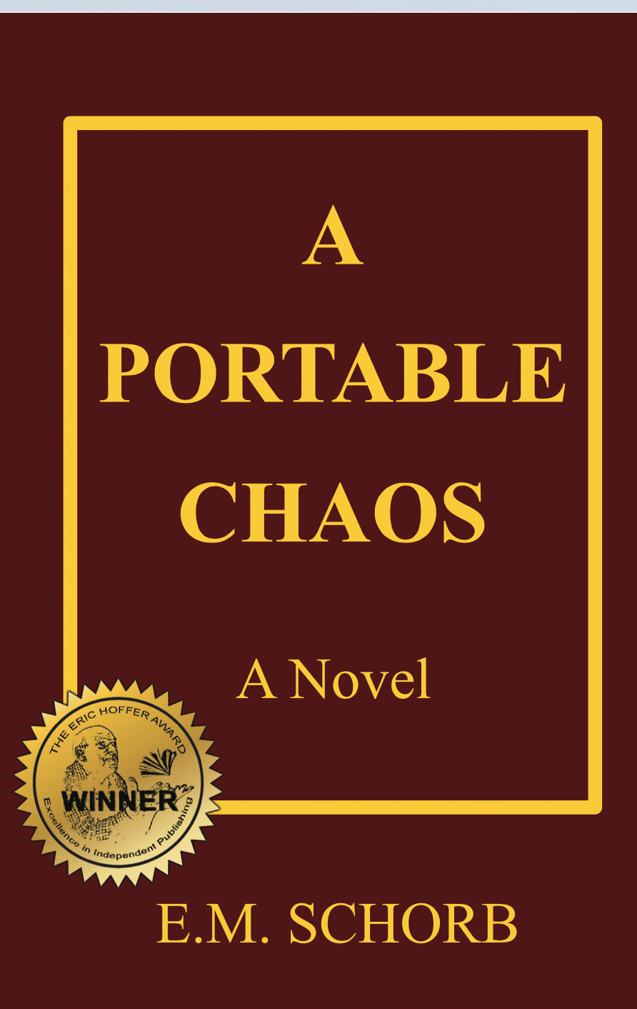 book cover with award