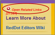 Open Related Links red dot