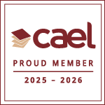 Badge with the logo for the Council for Adult and Experiential Learning (CAEL) and the words, "Proud Member, 2025-2026."