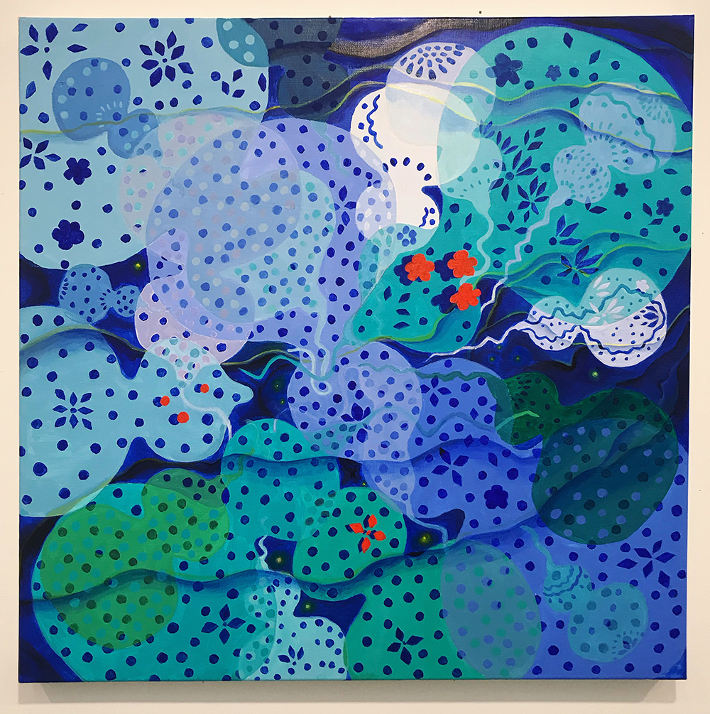 Minling Lin, MA'20, Seed of Gourds, Acrylic on canvas, 24 x 24 inches, 2019