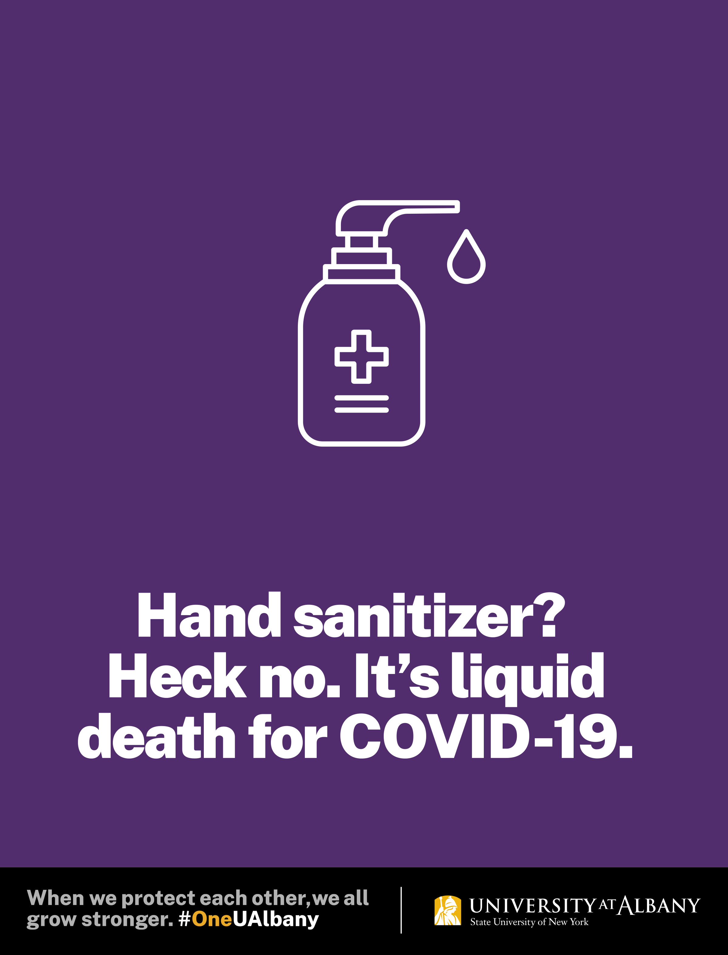 Hand sanitizer? Heck no. It’s liquid death for COVID-19.