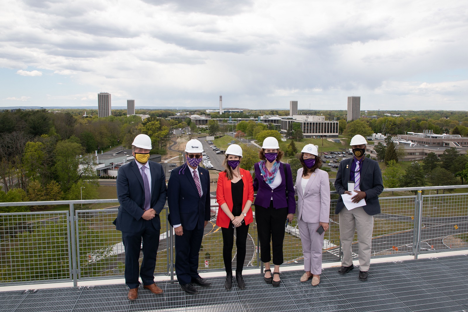 Photo from top of the ETEC complex with state legislators. 